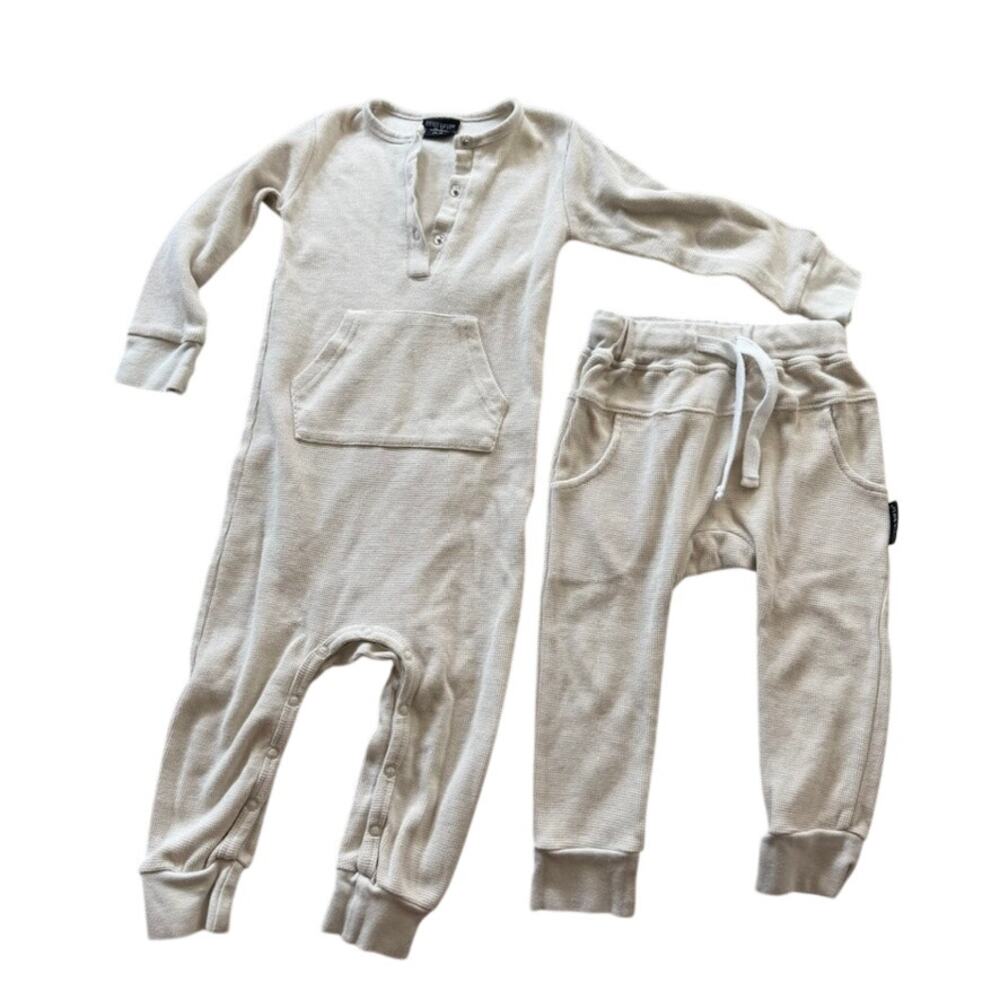 Little Bipsy Lot of 2 Toddler Clothes Unisex‎ Thermal Knit 2T-3T Joggers